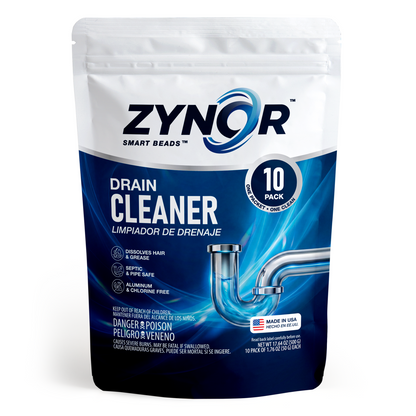 ZYNOR drain cleaner 10-pack bulk multipack